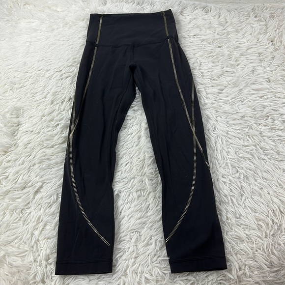 Lululemon Align High-Rise Crop 21" *Gold Black - Picture 1 of 6